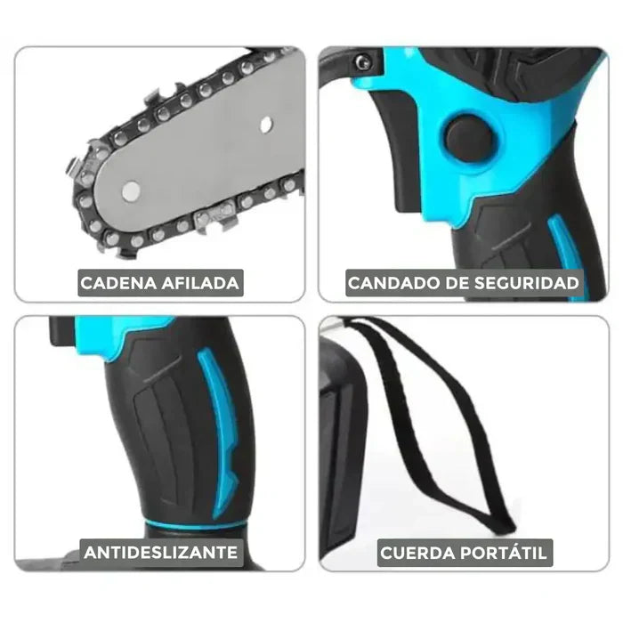 Mini Motosierra De Mano Portatil Recarga + BATERIA EXTRA + Regalos
