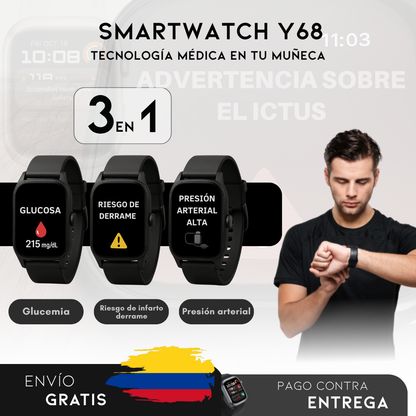 Smart Watch X7 Ultra Reloj Inteligente -Monitor Médico 3 en 1 (Glucosa, Presión, Riesgo de ACV) | Menú en español