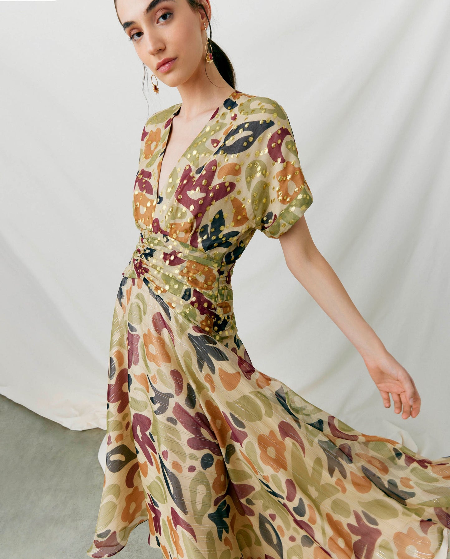 MINERVA | Vestido midi de seda