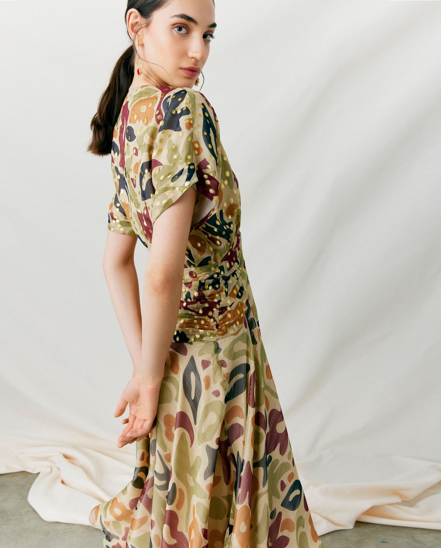 MINERVA | Vestido midi de seda