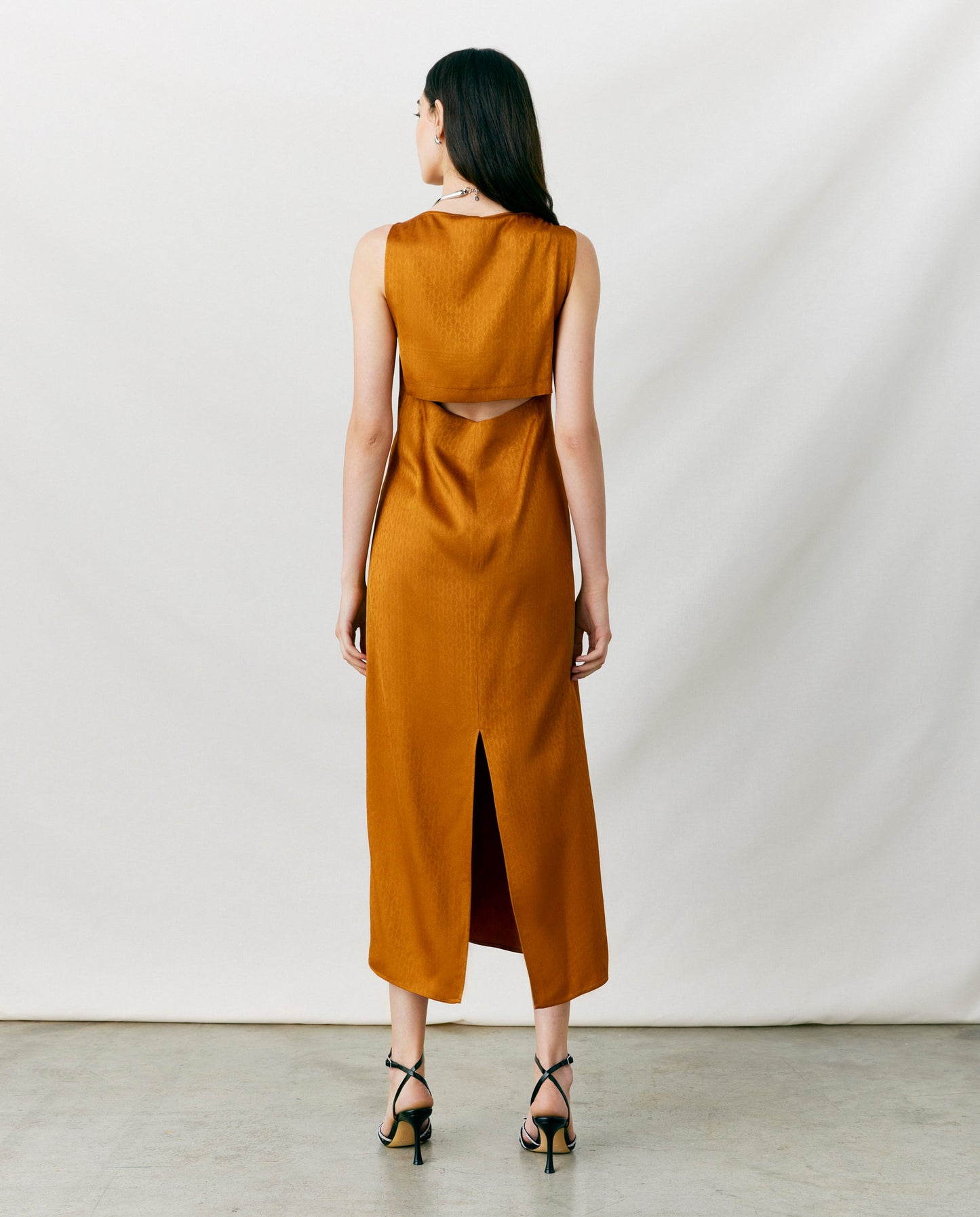 LIDIA | Vestido midi seda francesa